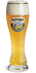 Ayinger wheat beer glass